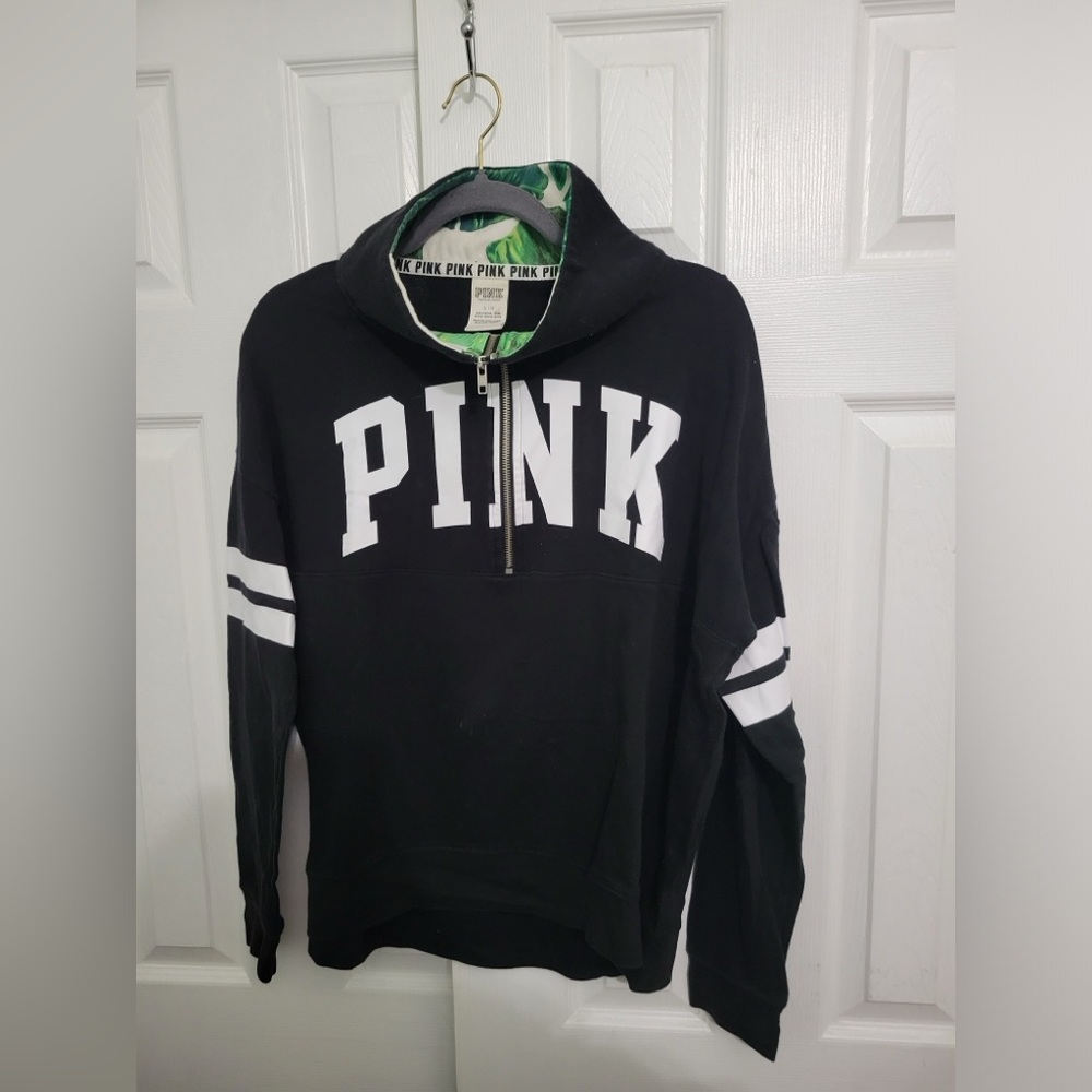 Two PINK Quarter Zip Sweaters